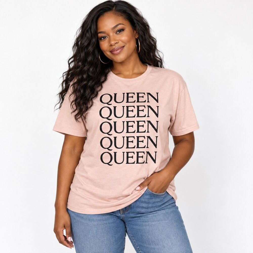 Legendary Rootz Womens Pink Queen Graphic Tee Large NWT